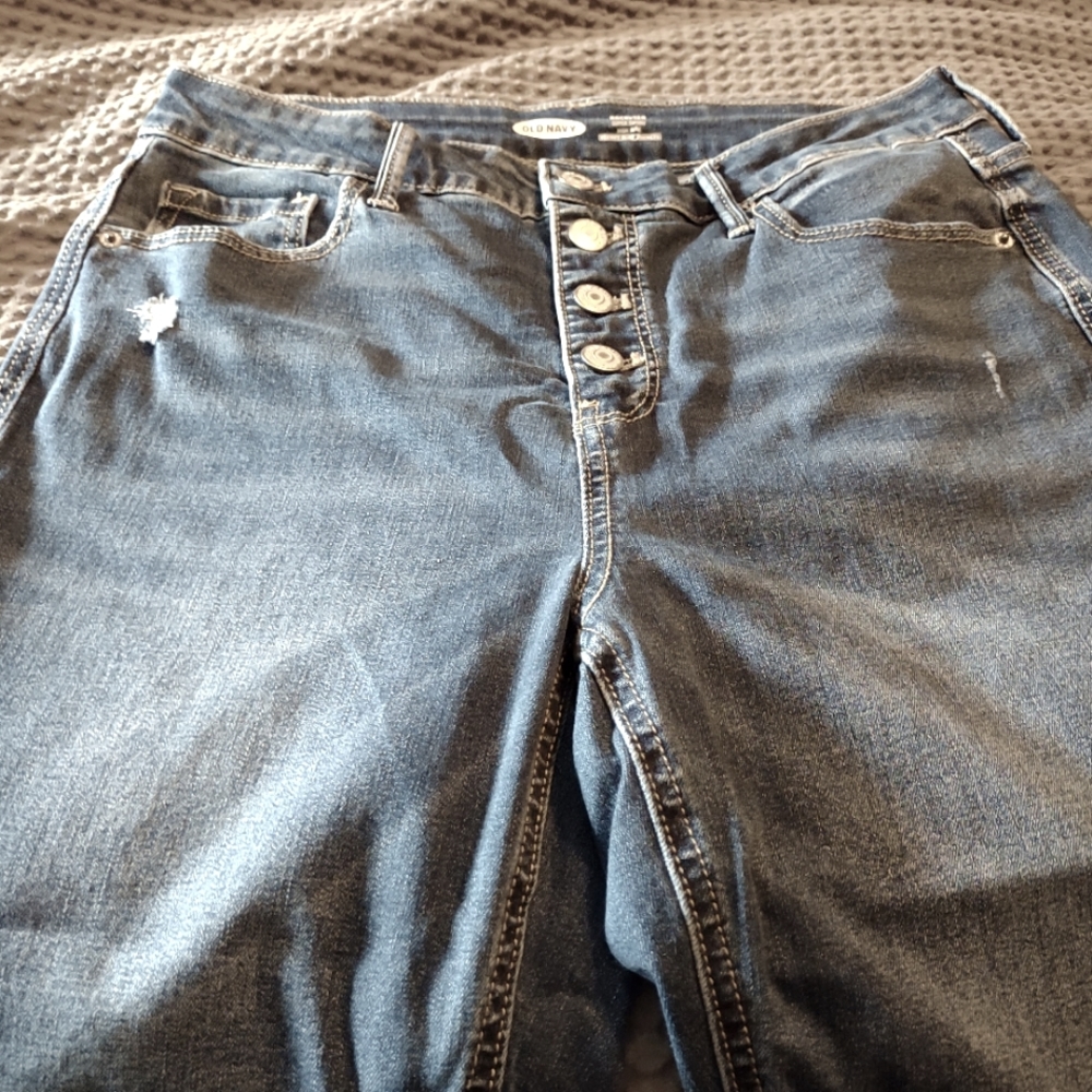 Old navy super skinny high rise button fly jean